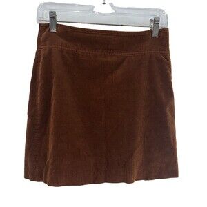 Women's J Crew Factory Brown Corduroy Mini Skirt Size 0